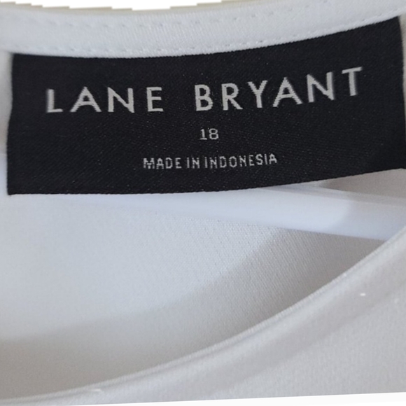 Lane Bryant White Peplum Blouse - Picture 4 of 4